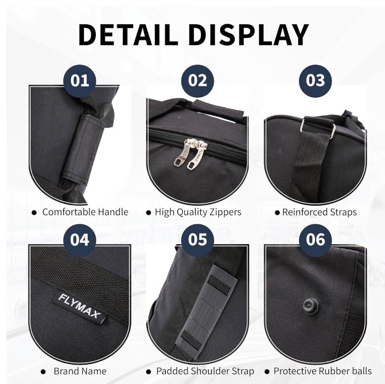 Under Seat Cabin Bag | Lightweight Travel Bag | Multiple Sizes | Flymax