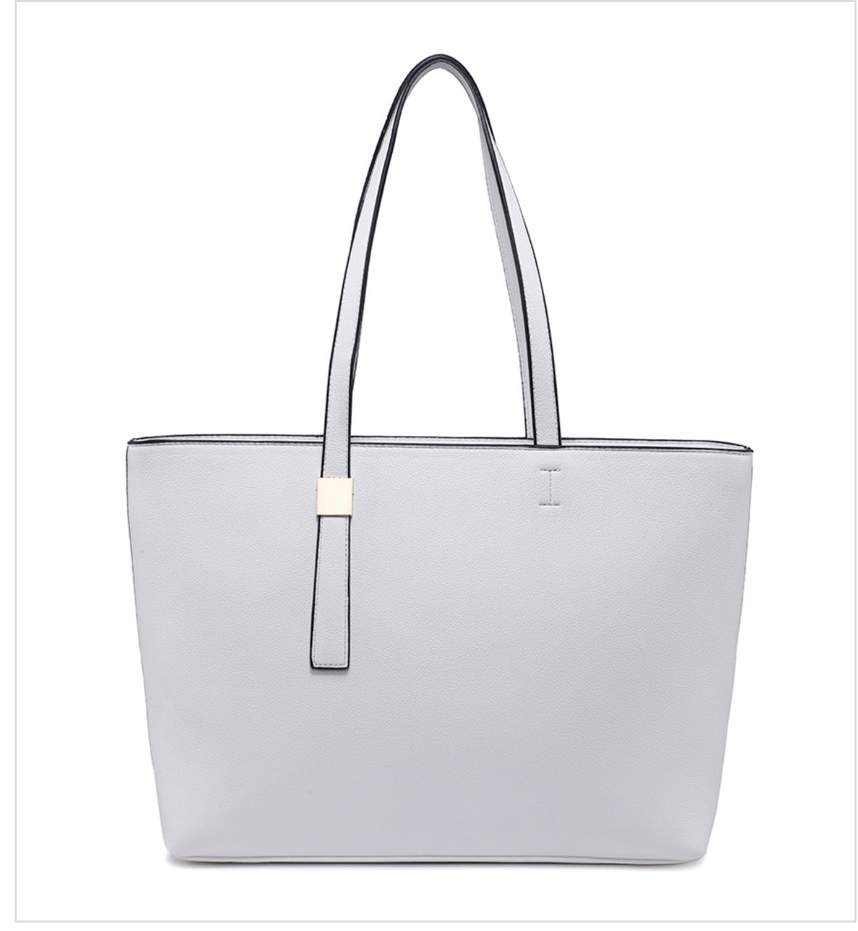 Women large tote shoulder handbag white
