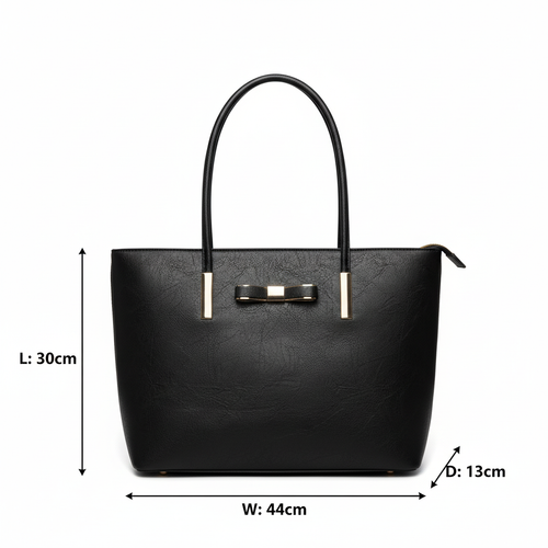 Black Tote Bag - Dimensions