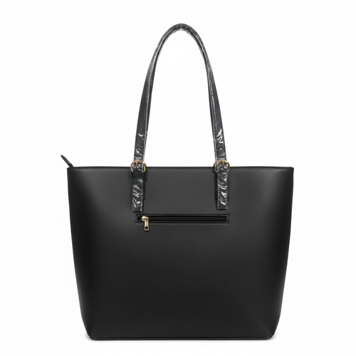 Black Tote shoulder handbag adjustable straps