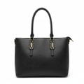 Black Shoulder Handbag with Adjustable Strap