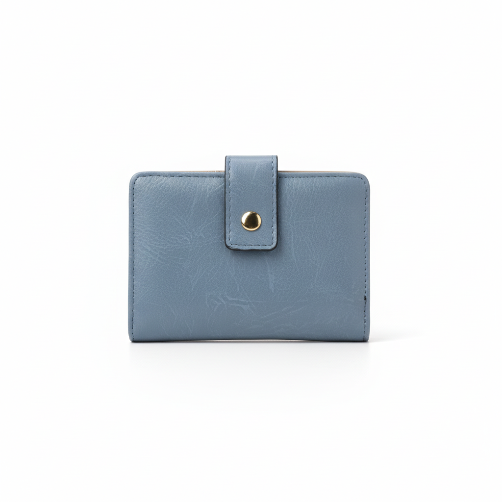 Multi-Colour Card Wallet with Snap Closure