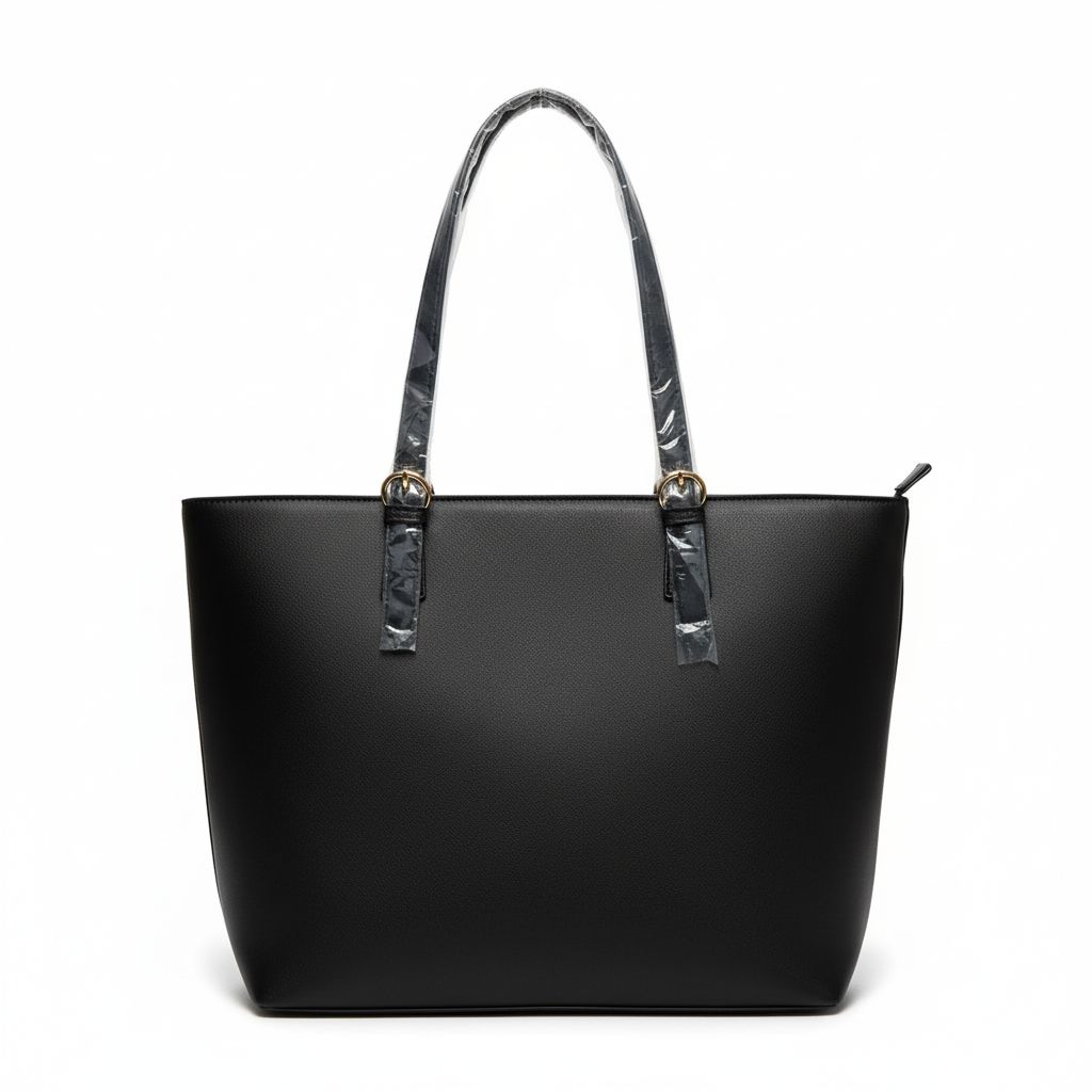 Black Tote shoulder handbag adjustable straps