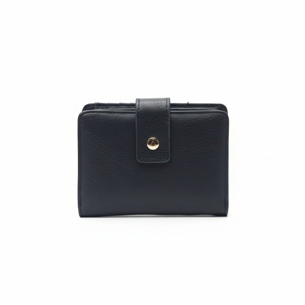 Multi-Colour Card Wallet with Snap Closure