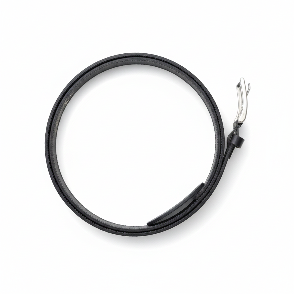Men's Black Embossed Leather Belt 132cm Medium/large