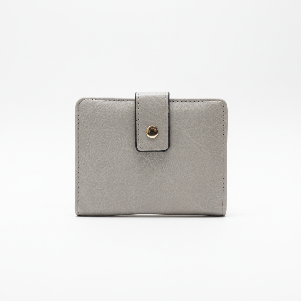 Multi-Colour Card Wallet with Snap Closure