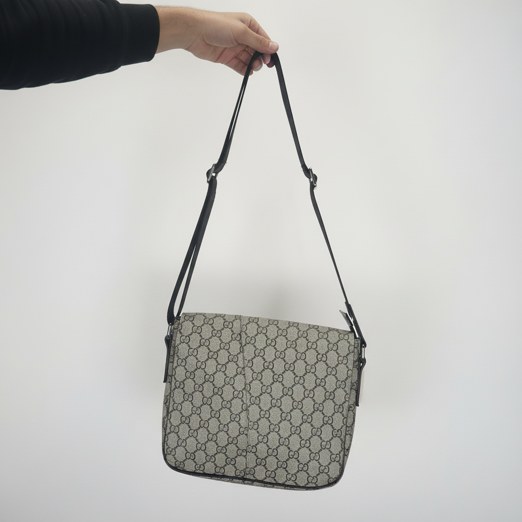 Unisex Monogram Crossbody Messenger Bag