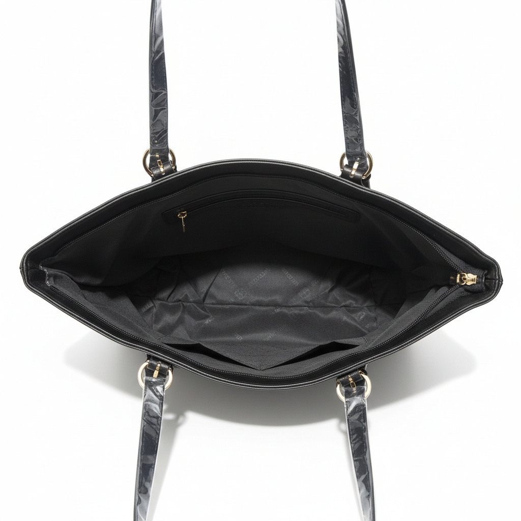 Black Tote shoulder handbag adjustable straps